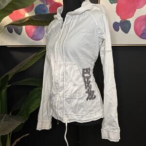 Buffalo By David Bitton Zip up Graphic jacket with hood and pockets #y2k #grunge